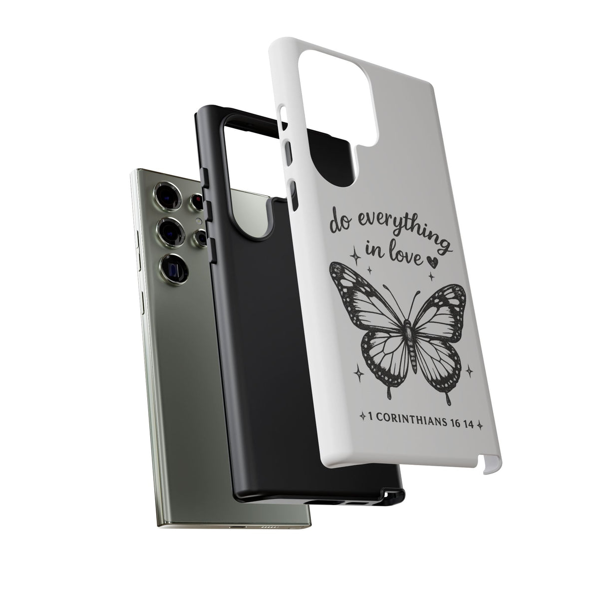 Phone Case — “Do Everything in Love” Butterfly (1 Corinthians 16:14)