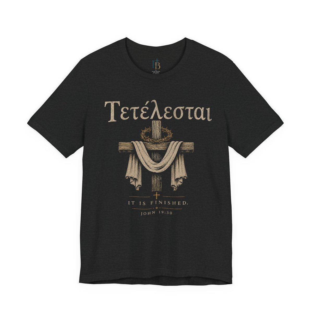 Tetelestai Cross T‑Shirt — “It Is Finished” Christian Tee
