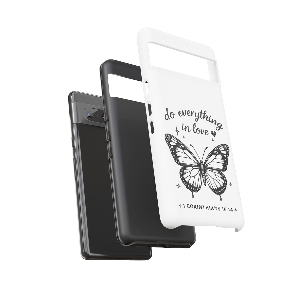 Phone Case — “Do Everything in Love” Butterfly (1 Corinthians 16:14)