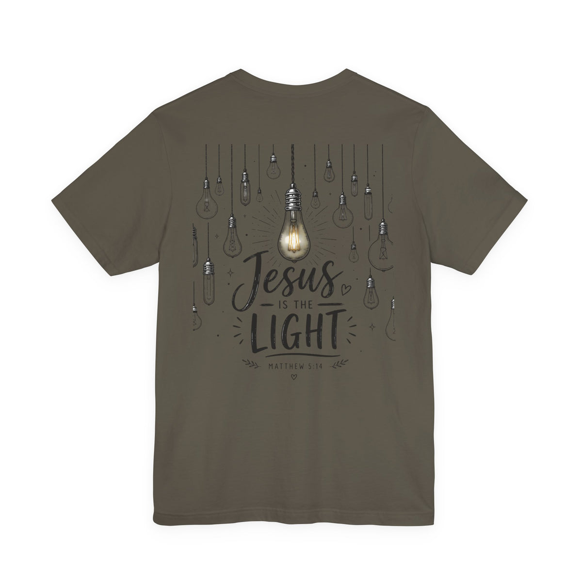 Jesus Is the Light T-Shirt – Christian Faith Graphic Tee