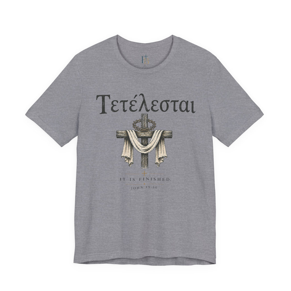 Tetelestai Cross T‑Shirt — “It Is Finished” Christian Tee