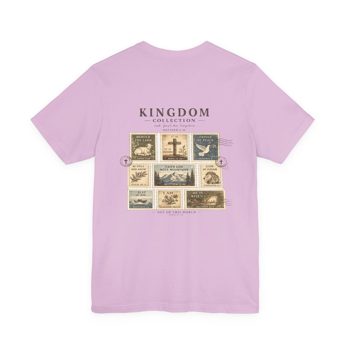 Kingdom Collection Tee — Vintage Faith Stamp Graphic T‑Shirt