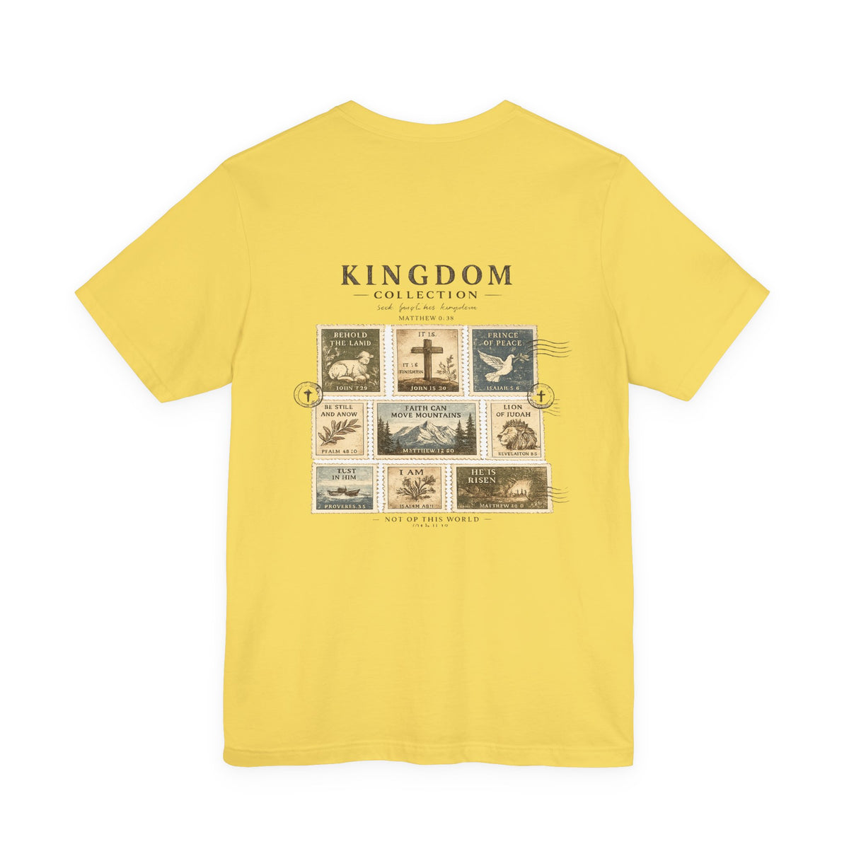 Kingdom Collection Tee — Vintage Faith Stamp Graphic T‑Shirt