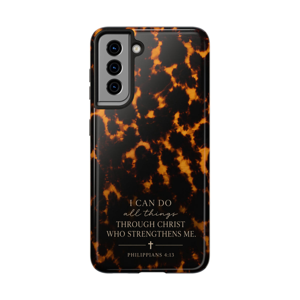 Tortoise Shell Phone Case — "I Can Do All Things" Philippians 4:13 Christian Phone Case
