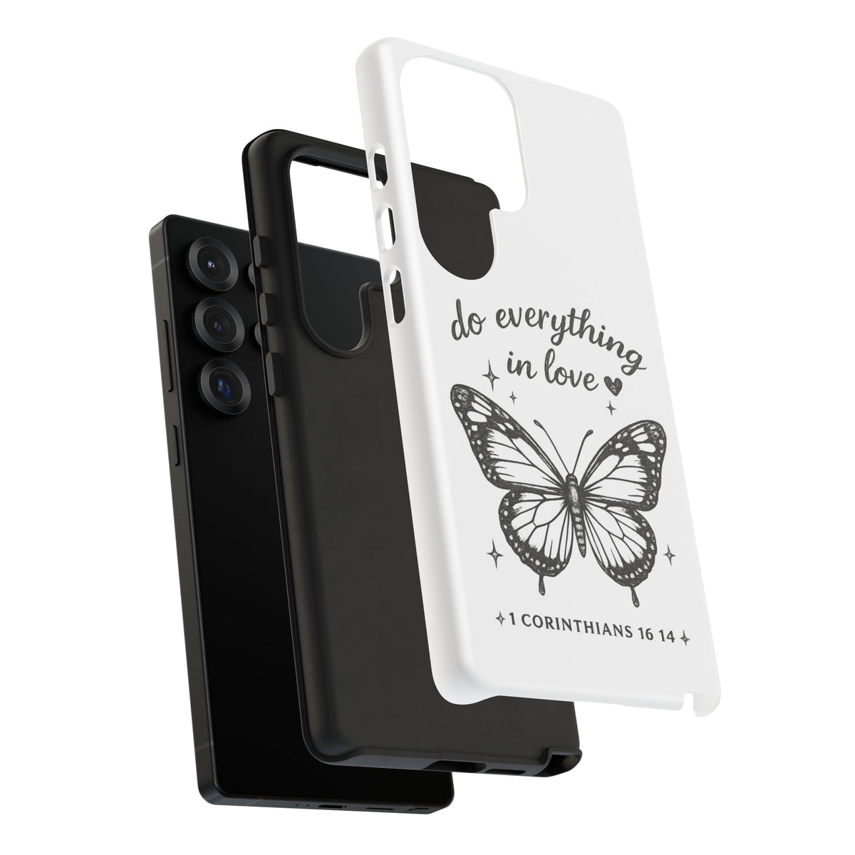 Phone Case — “Do Everything in Love” Butterfly (1 Corinthians 16:14)