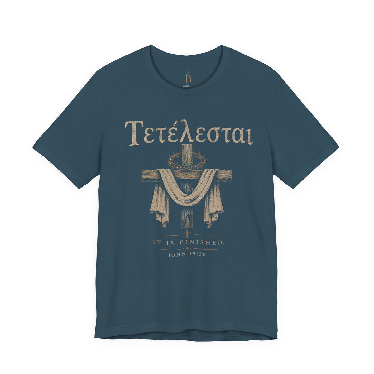 Tetelestai Cross T‑Shirt — “It Is Finished” Christian Tee