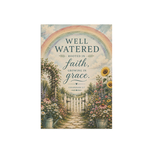 Well Watered Garden Flag – Faith & Grace Decorative Yard Banner