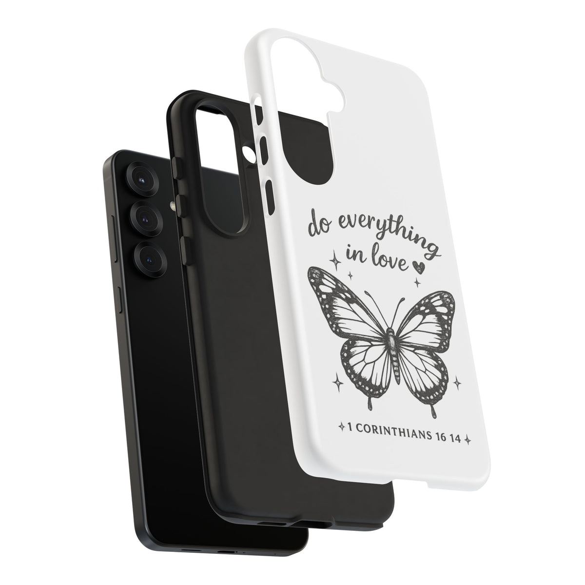 Phone Case — “Do Everything in Love” Butterfly (1 Corinthians 16:14)