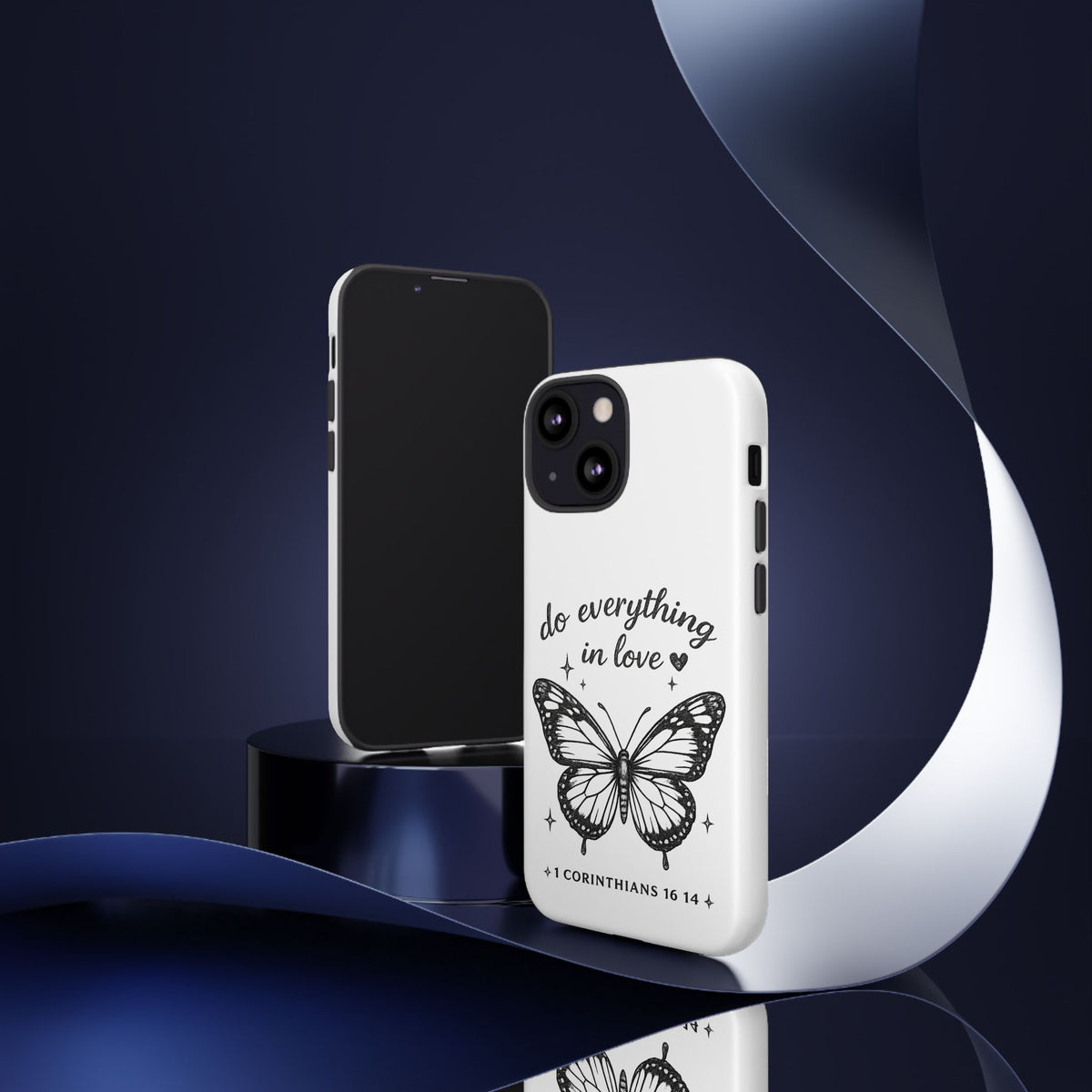 Phone Case — “Do Everything in Love” Butterfly (1 Corinthians 16:14)
