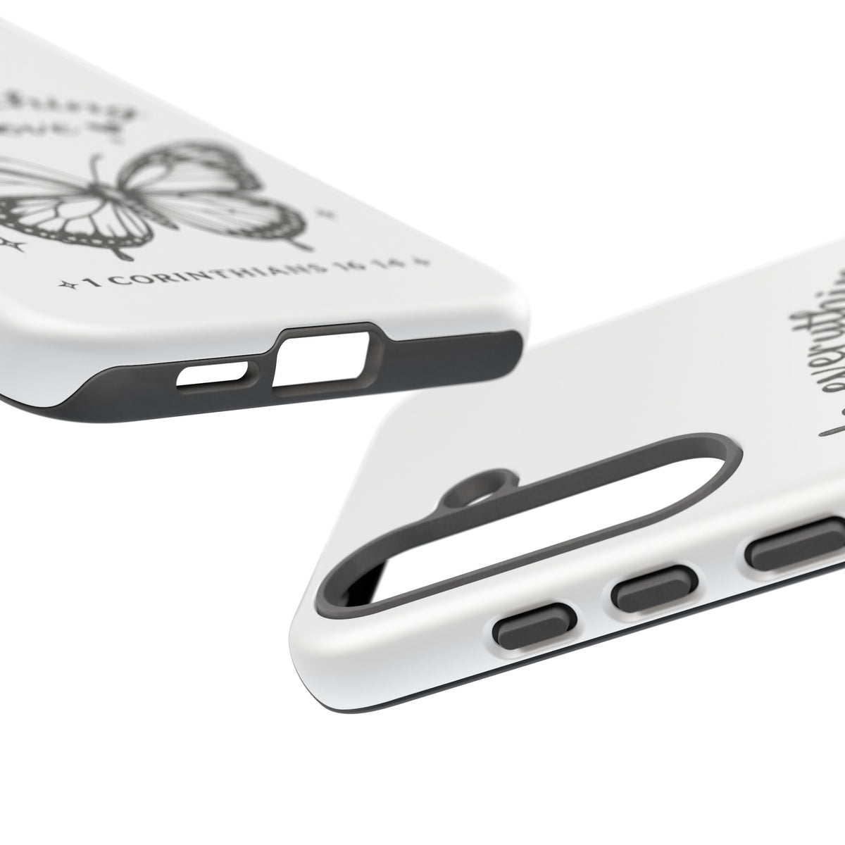 Phone Case — “Do Everything in Love” Butterfly (1 Corinthians 16:14)