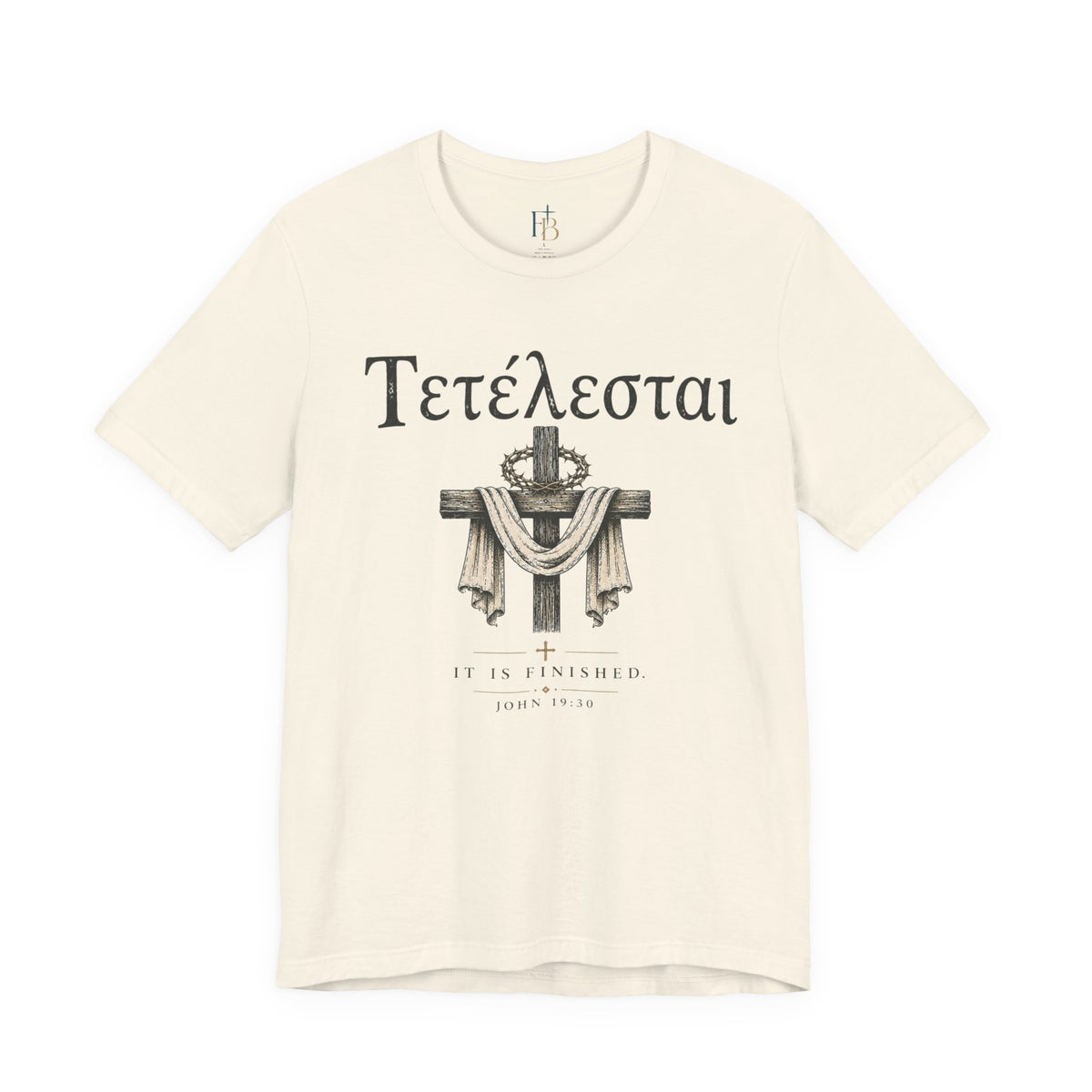 Tetelestai Cross T‑Shirt — “It Is Finished” Christian Tee