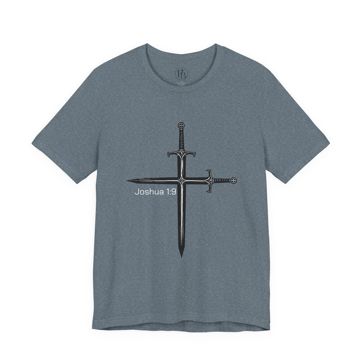 Joshua 1:9 Crossed Swords T-Shirt — Christian Faith Graphic Tee