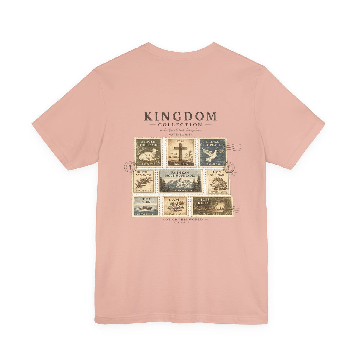 Kingdom Collection Tee — Vintage Faith Stamp Graphic T‑Shirt