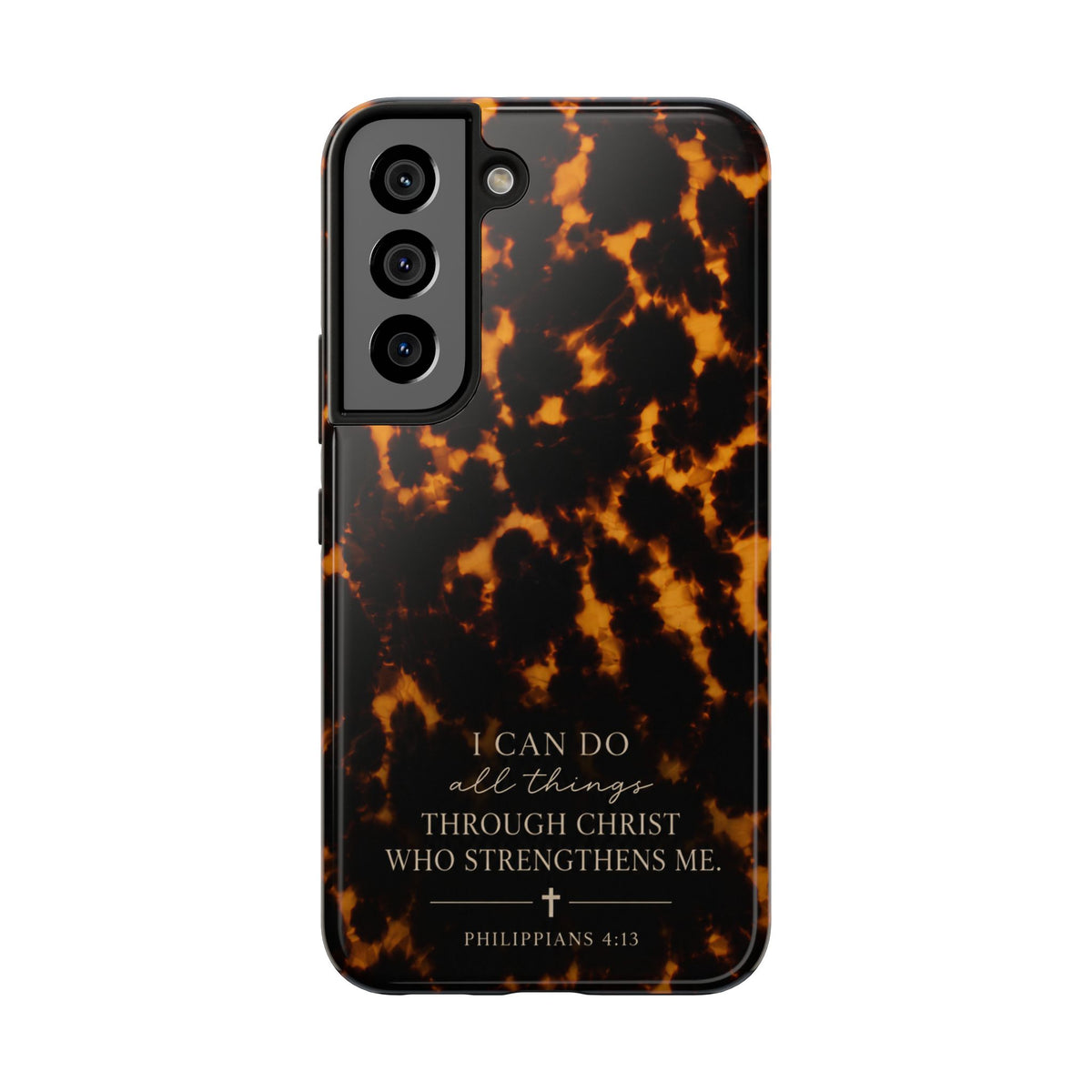 Tortoise Shell Phone Case — "I Can Do All Things" Philippians 4:13 Christian Phone Case