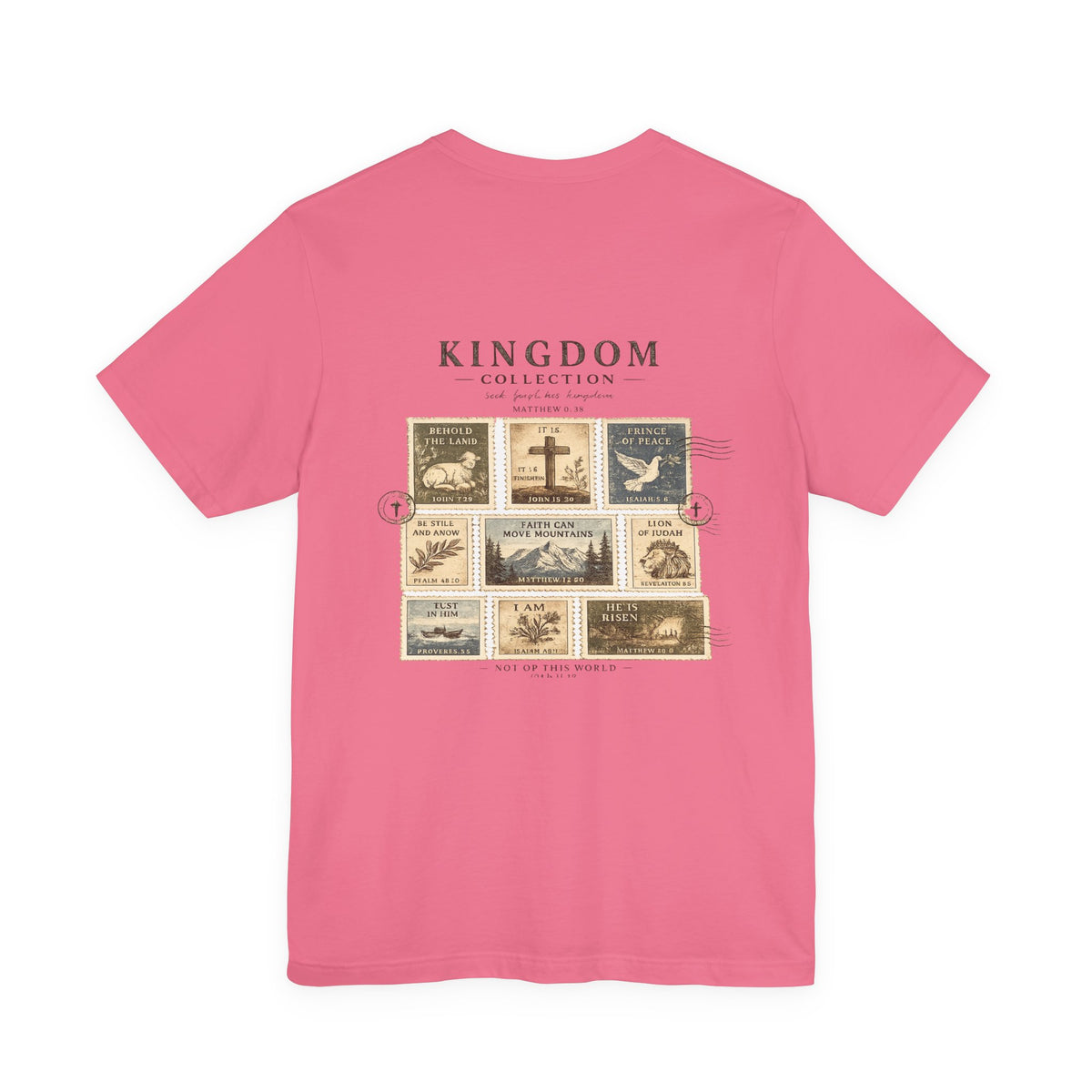 Kingdom Collection Tee — Vintage Faith Stamp Graphic T‑Shirt