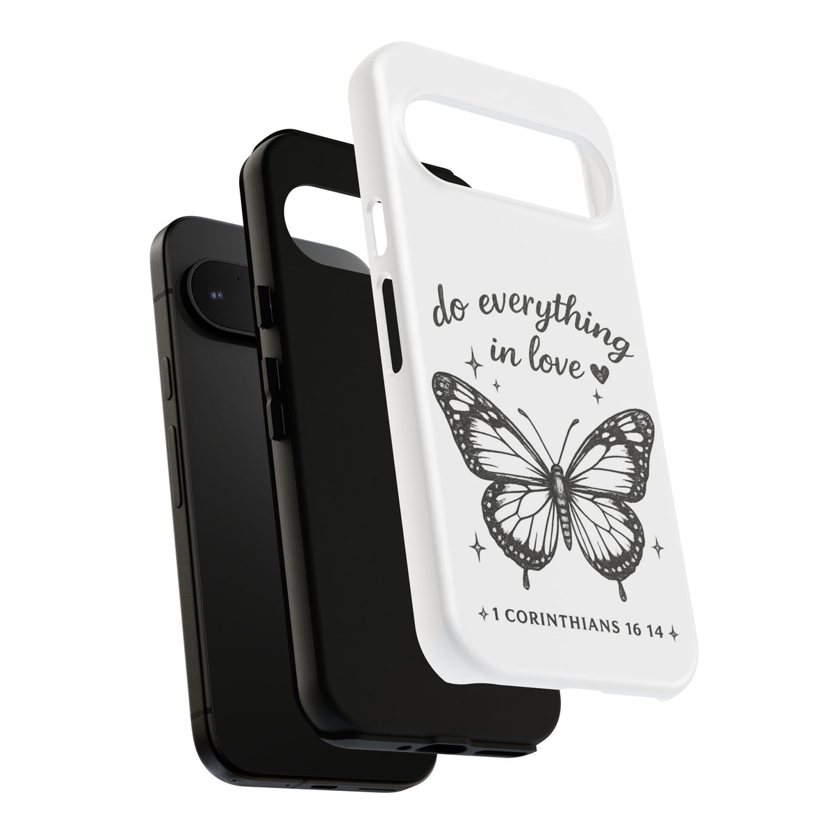 Phone Case — “Do Everything in Love” Butterfly (1 Corinthians 16:14)