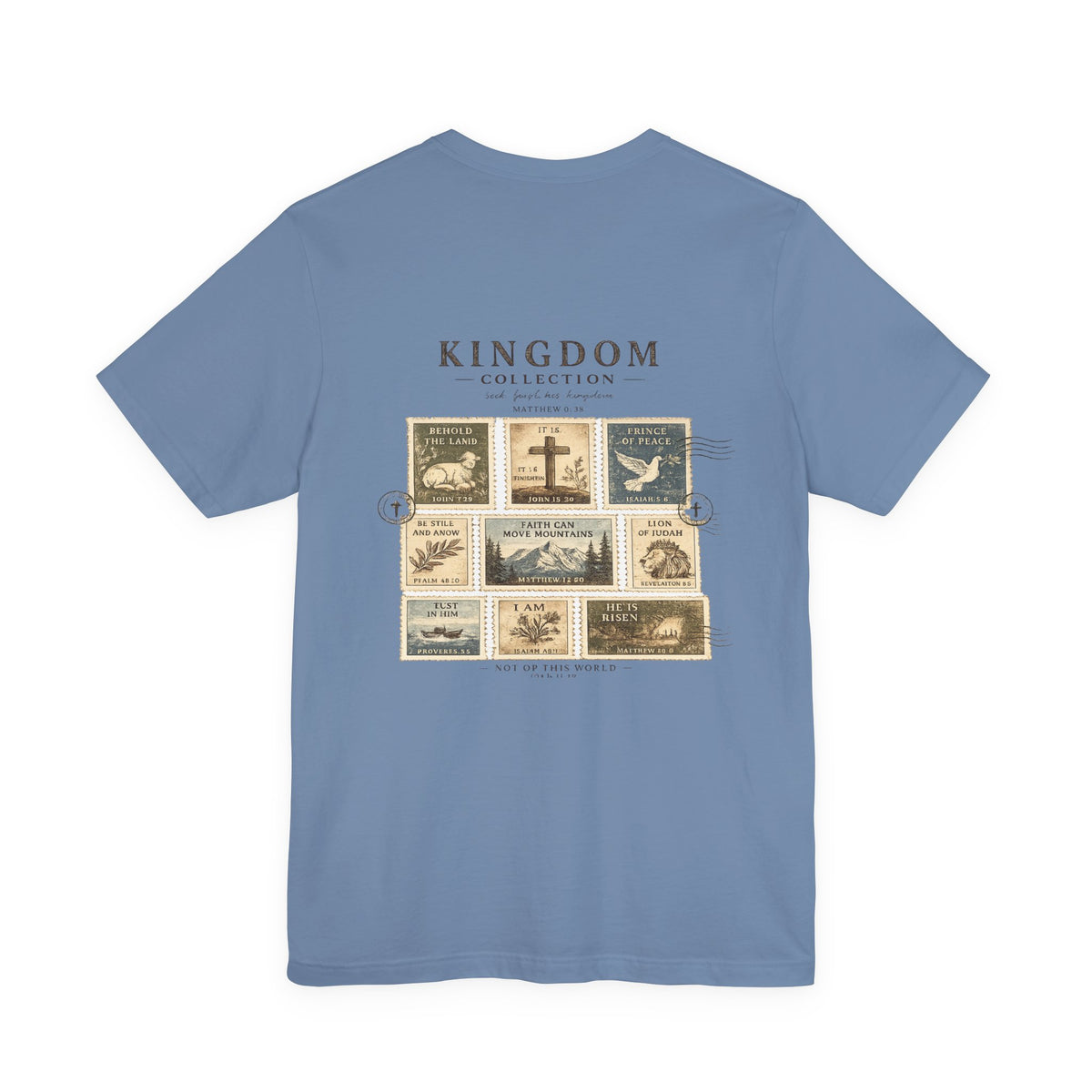 Kingdom Collection Tee — Vintage Faith Stamp Graphic T‑Shirt