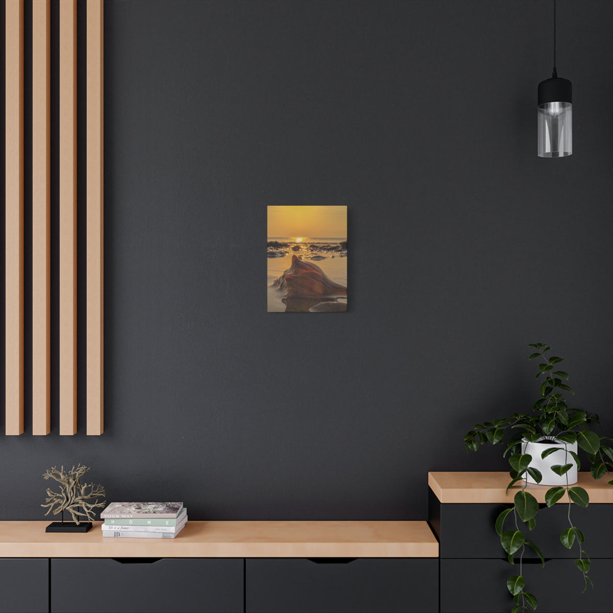 Seashell Sunset Matte Canvas Print — Stretched Wall Art