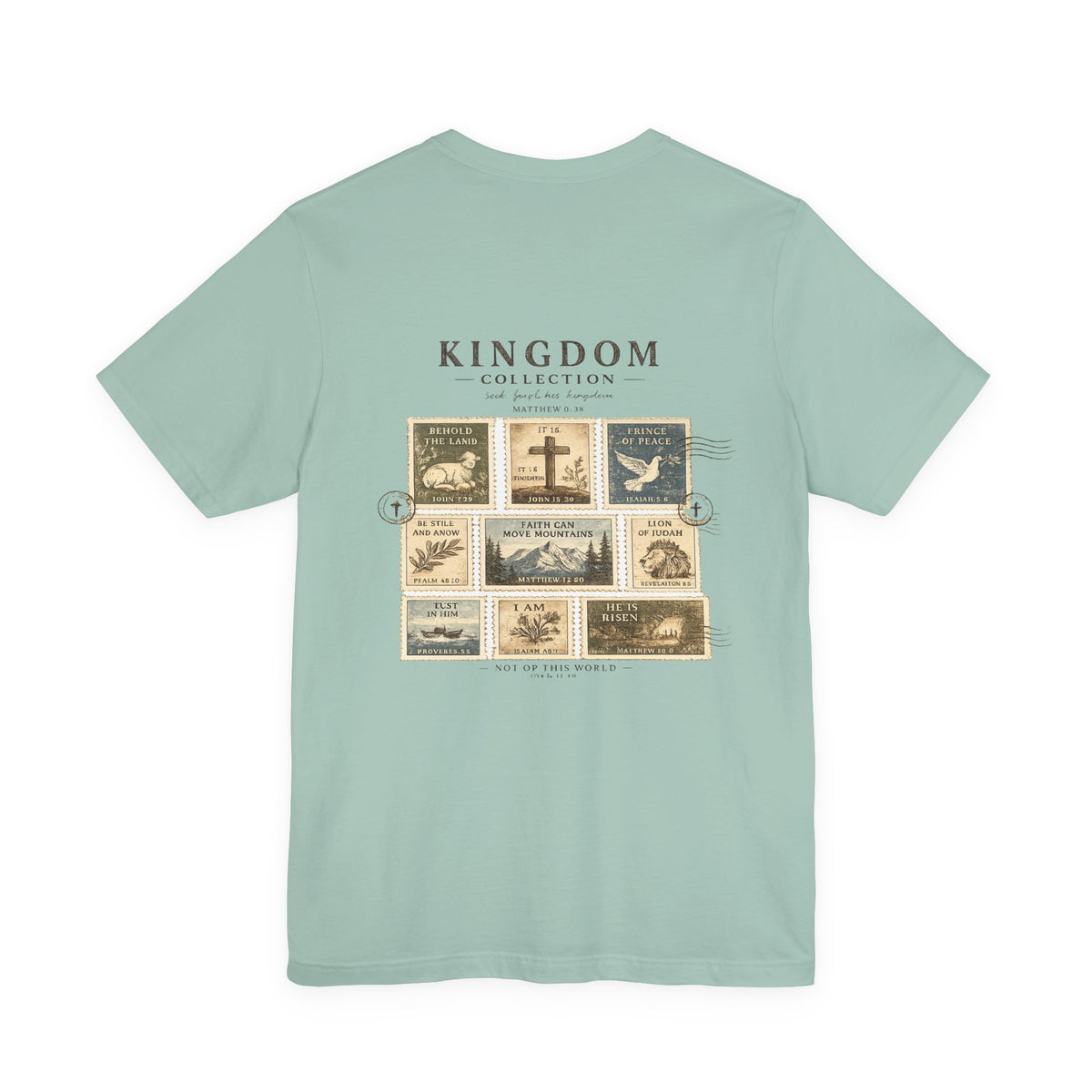Kingdom Collection Tee — Vintage Faith Stamp Graphic T‑Shirt
