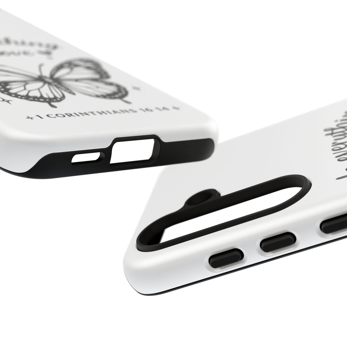 Phone Case — “Do Everything in Love” Butterfly (1 Corinthians 16:14)