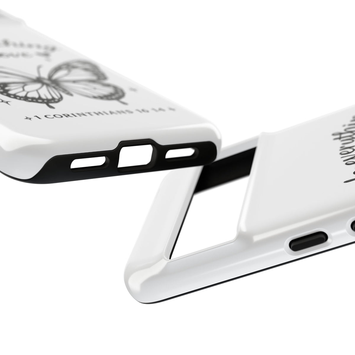 Phone Case — “Do Everything in Love” Butterfly (1 Corinthians 16:14)