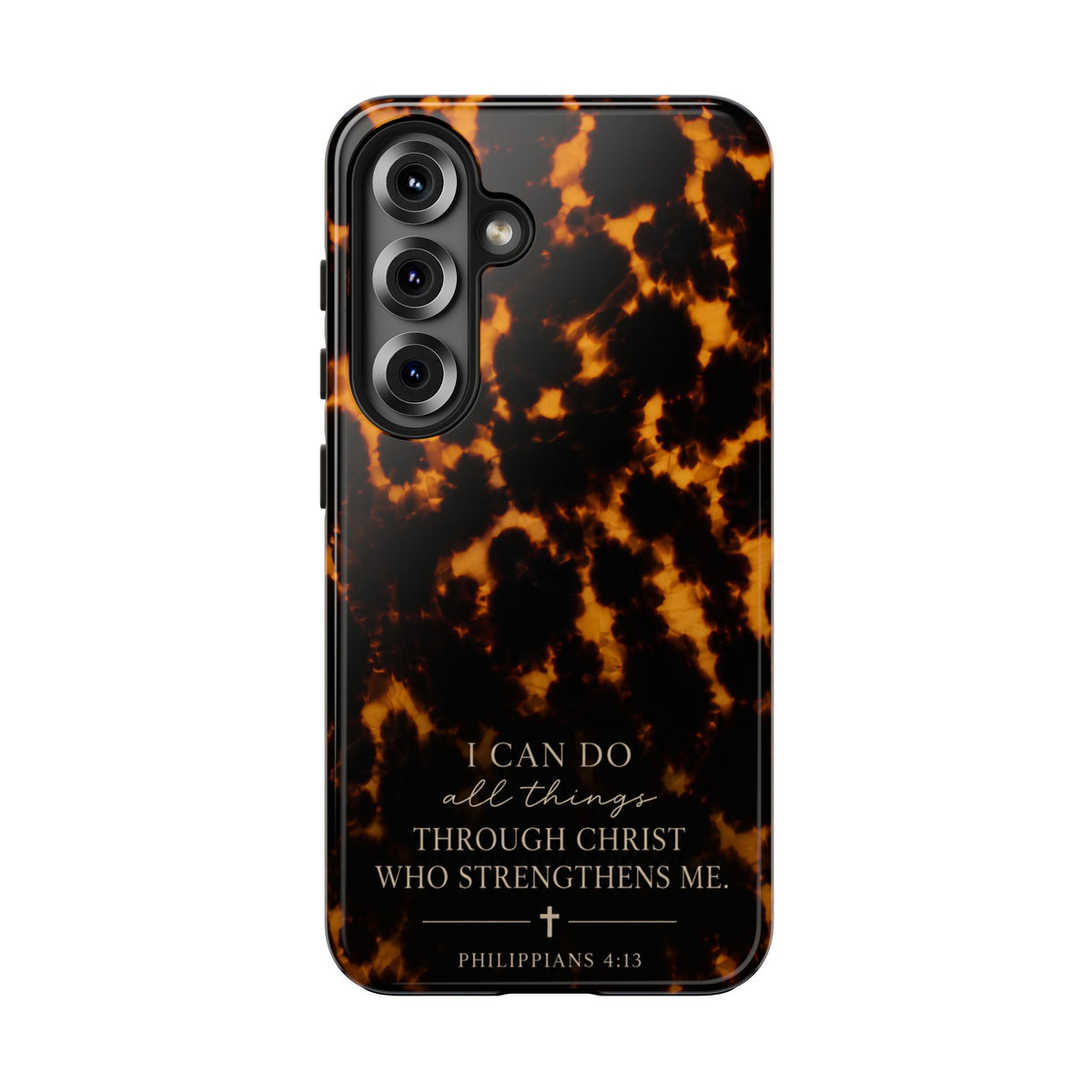 Tortoise Shell Phone Case — "I Can Do All Things" Philippians 4:13 Christian Phone Case