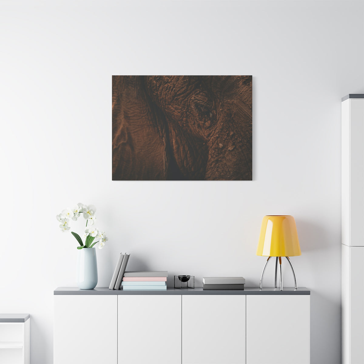 Elephant Skin Close-Up Matte Canvas Wall Art