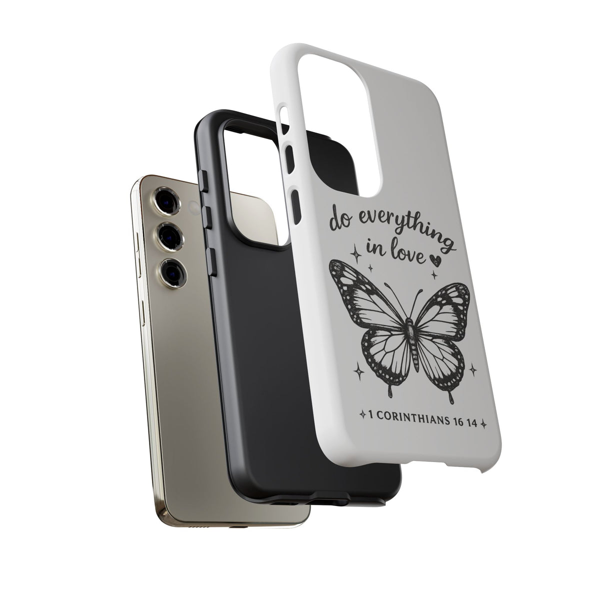 Phone Case — “Do Everything in Love” Butterfly (1 Corinthians 16:14)