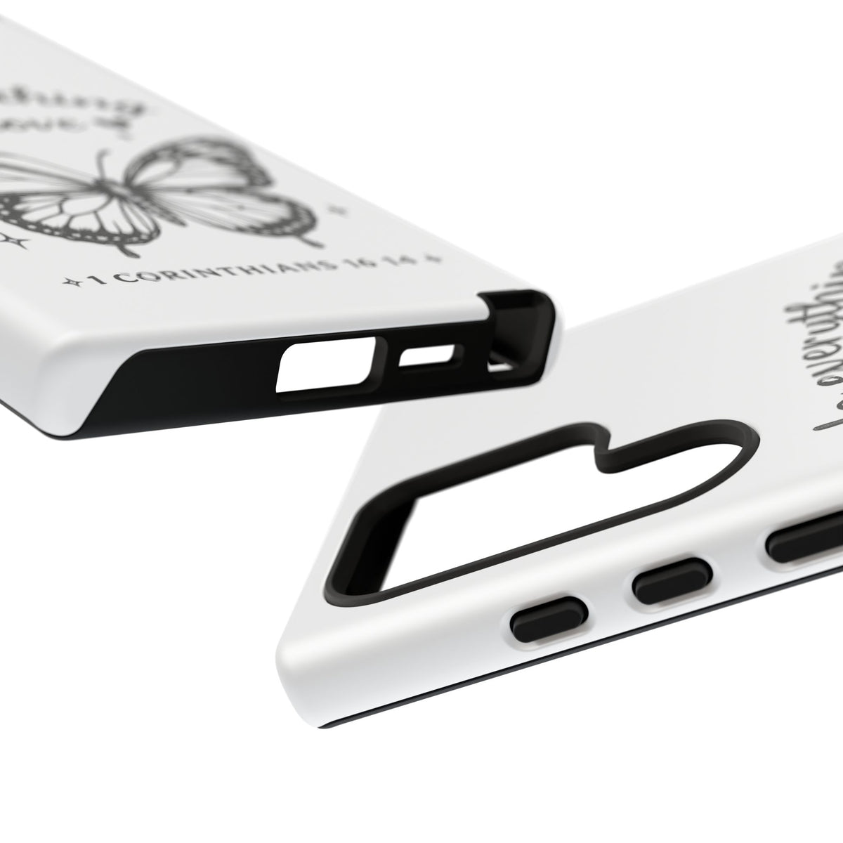Phone Case — “Do Everything in Love” Butterfly (1 Corinthians 16:14)