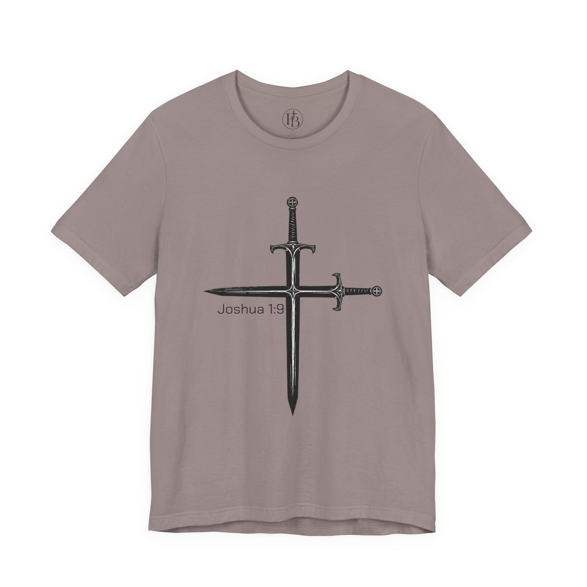 Joshua 1:9 Crossed Swords T-Shirt — Christian Faith Graphic Tee