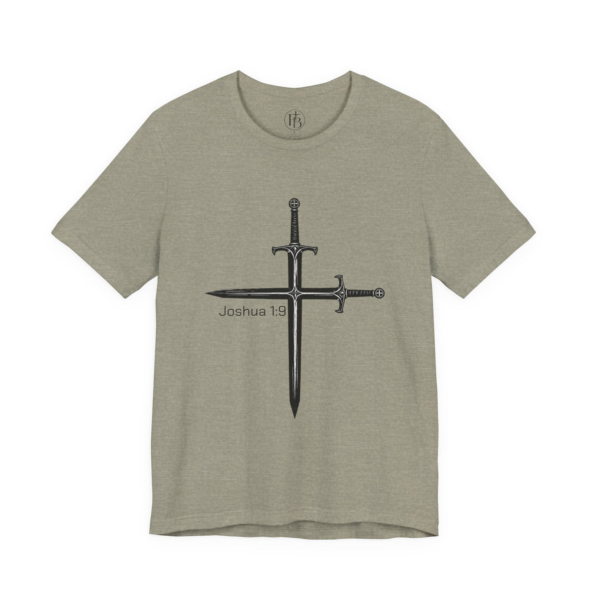 Joshua 1:9 Crossed Swords T-Shirt — Christian Faith Graphic Tee