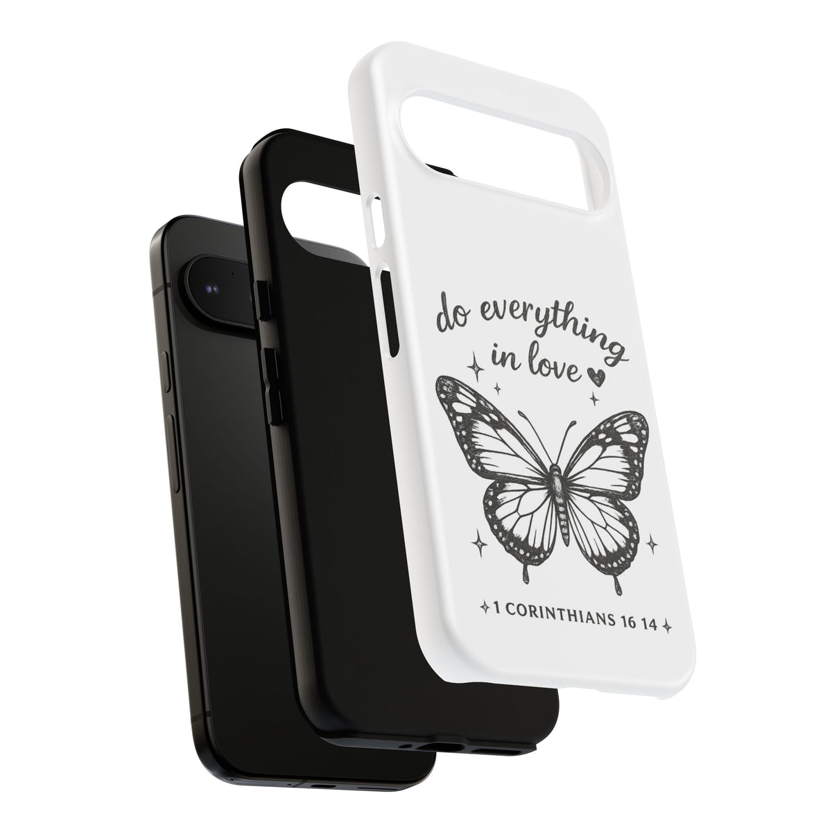 Phone Case — “Do Everything in Love” Butterfly (1 Corinthians 16:14)