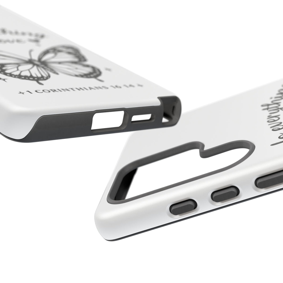 Phone Case — “Do Everything in Love” Butterfly (1 Corinthians 16:14)