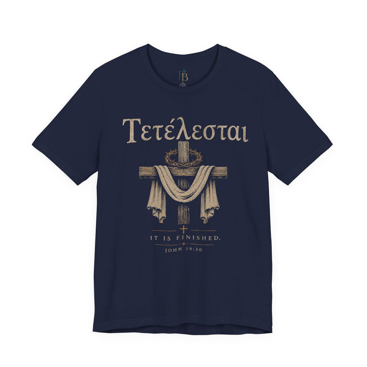 Tetelestai Cross T‑Shirt — “It Is Finished” Christian Tee