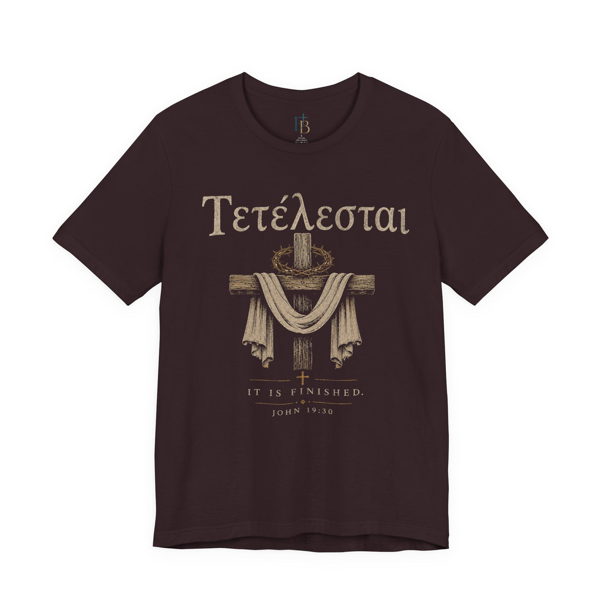 Tetelestai Cross T‑Shirt — “It Is Finished” Christian Tee