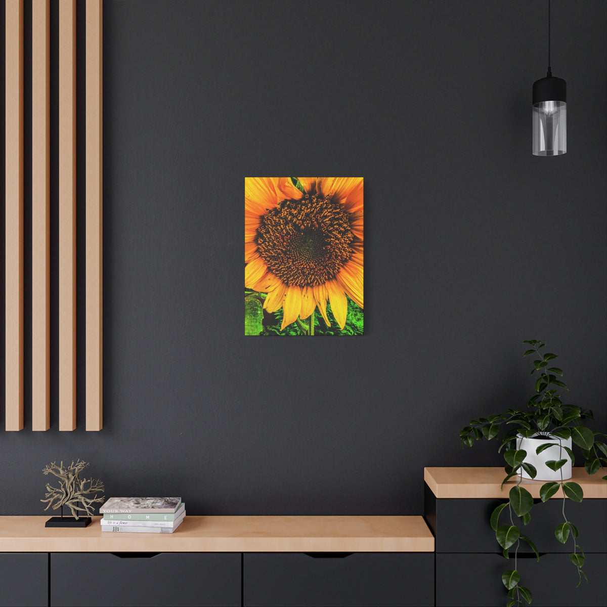 Sunflower Close-Up Canvas Print — Vibrant Floral Wall Art