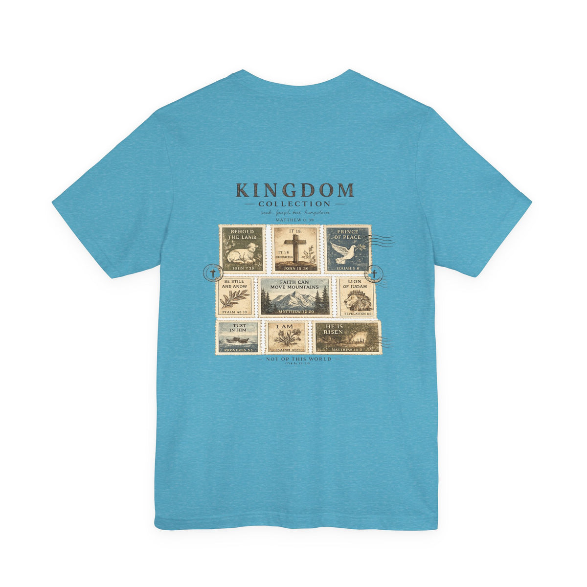 Kingdom Collection Tee — Vintage Faith Stamp Graphic T‑Shirt