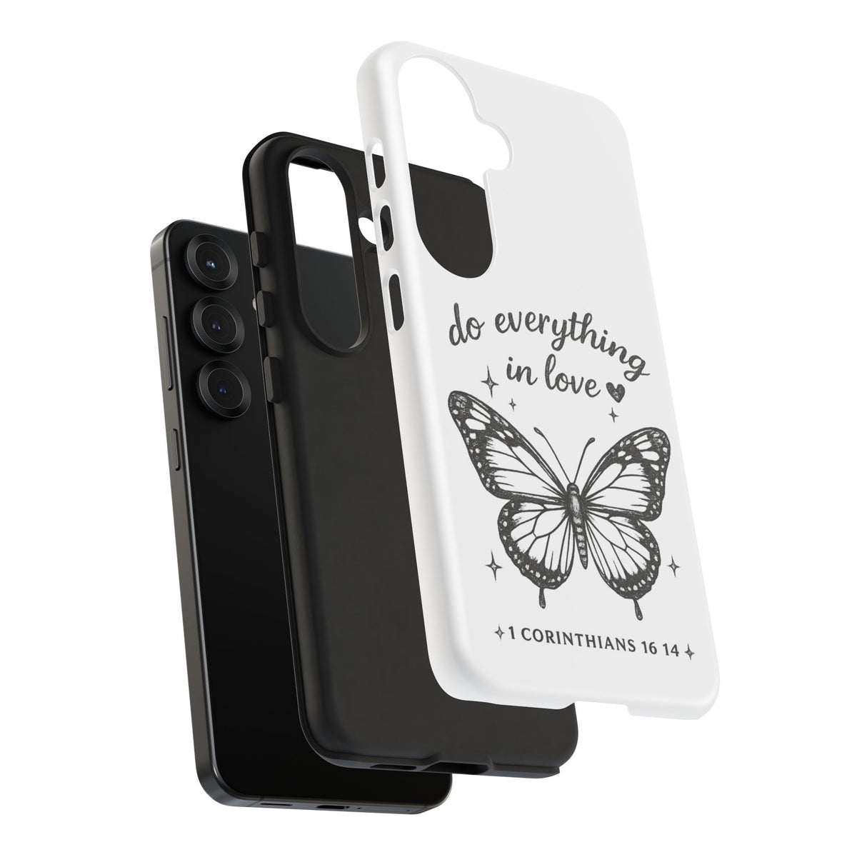 Phone Case — “Do Everything in Love” Butterfly (1 Corinthians 16:14)