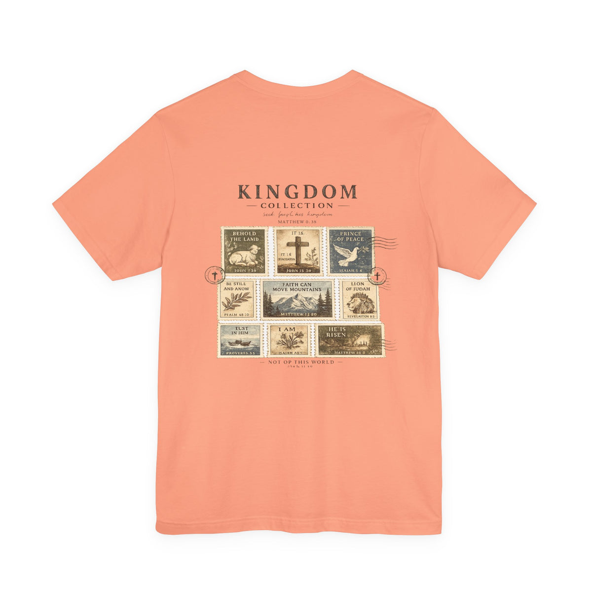 Kingdom Collection Tee — Vintage Faith Stamp Graphic T‑Shirt