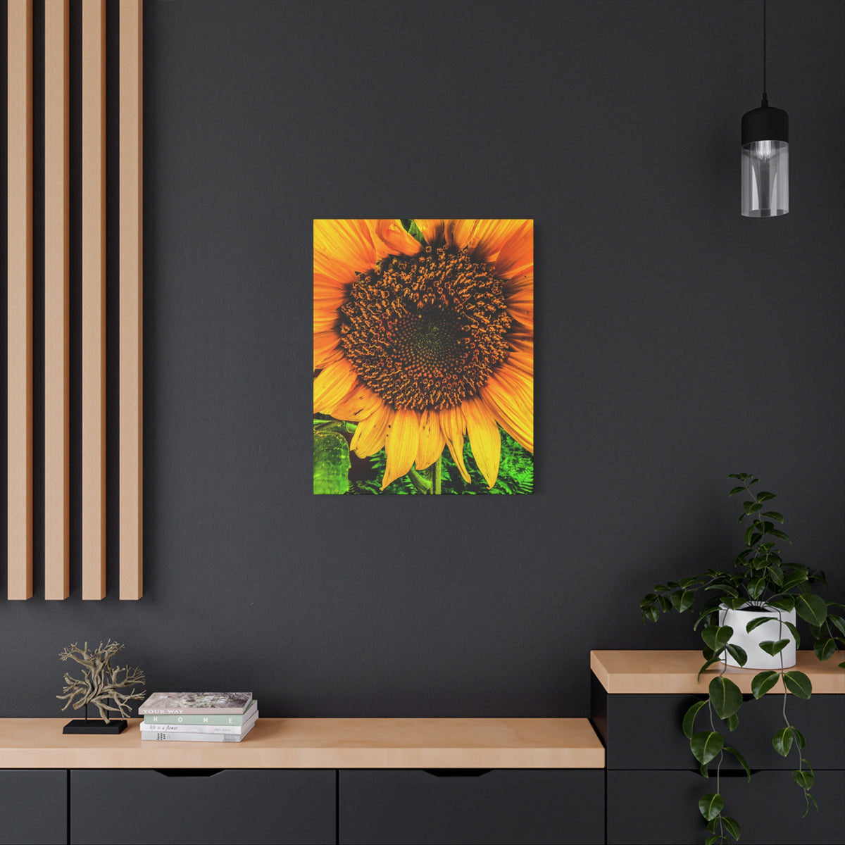 Sunflower Close-Up Canvas Print — Vibrant Floral Wall Art