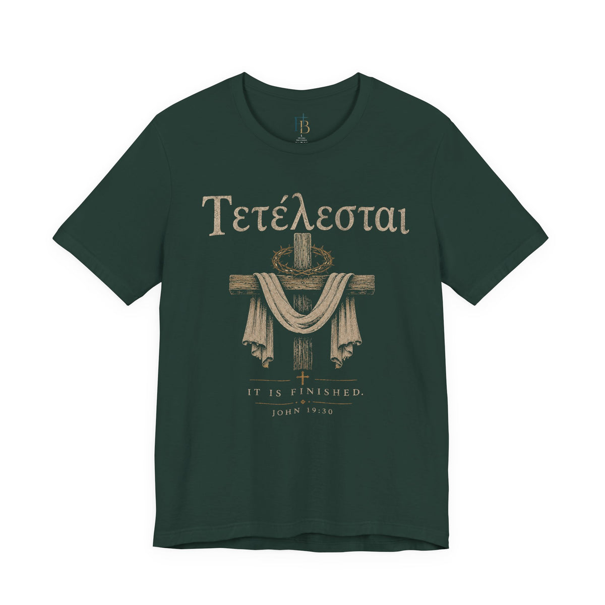 Tetelestai Cross T‑Shirt — “It Is Finished” Christian Tee