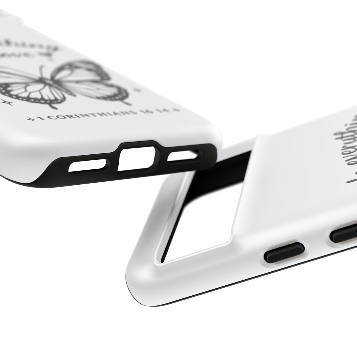Phone Case — “Do Everything in Love” Butterfly (1 Corinthians 16:14)