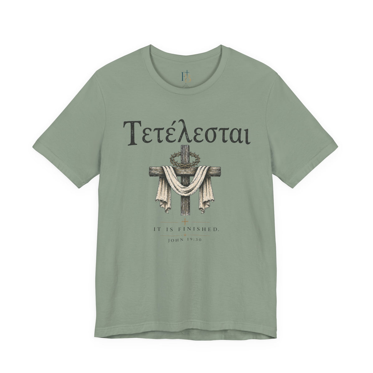 Tetelestai Cross T‑Shirt — “It Is Finished” Christian Tee
