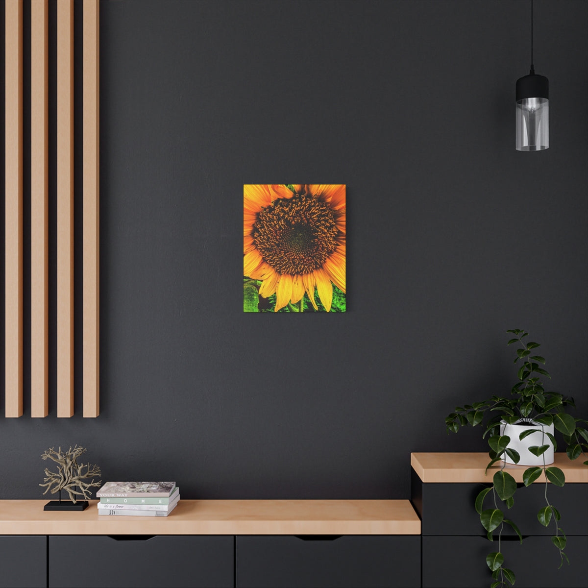 Sunflower Close-Up Canvas Print — Vibrant Floral Wall Art