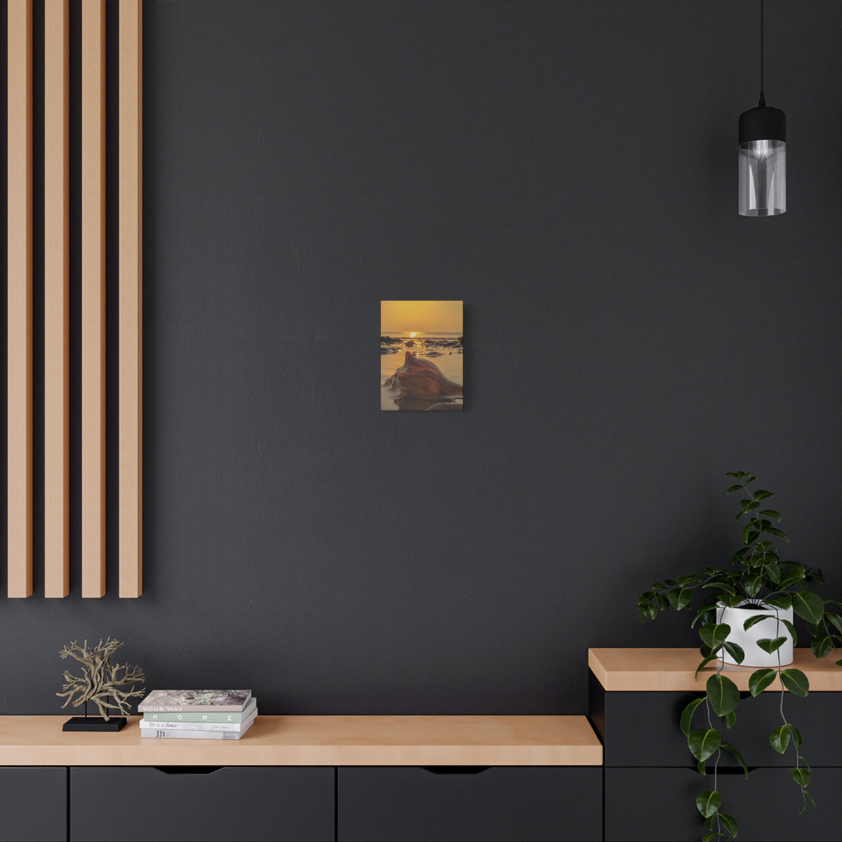 Seashell Sunset Matte Canvas Print — Stretched Wall Art