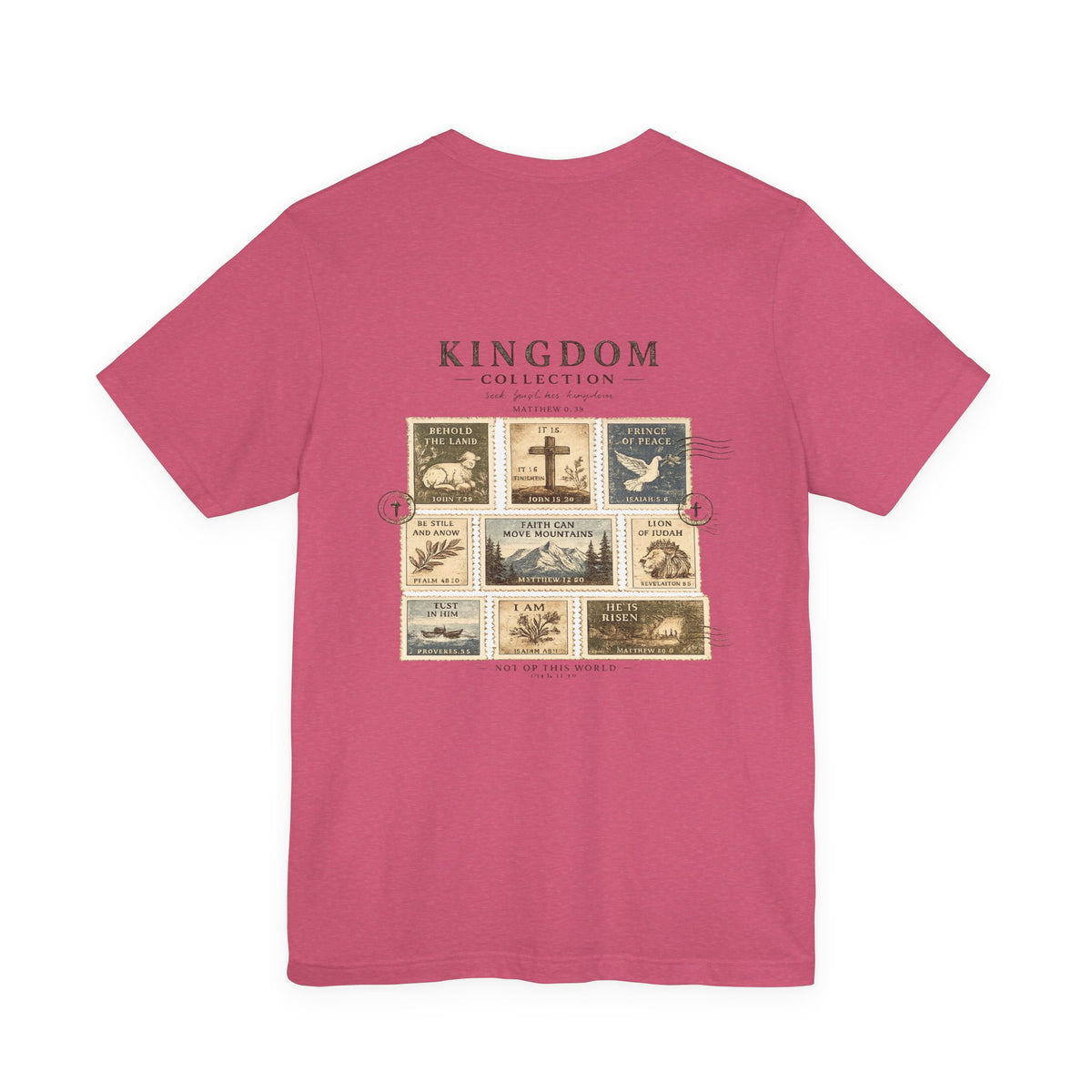 Kingdom Collection Tee — Vintage Faith Stamp Graphic T‑Shirt